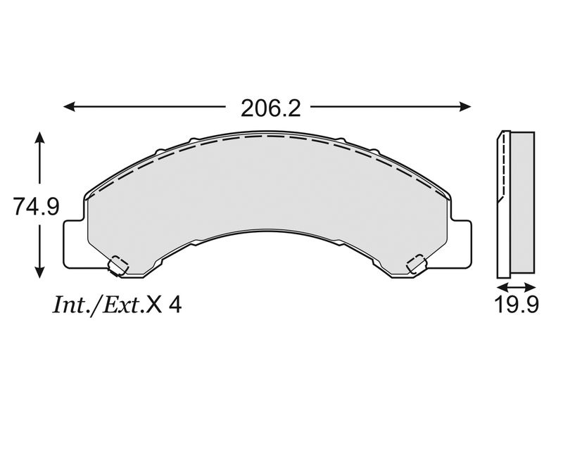BALATA ISUZU ELF 300 07 400 DELANTERA HINO SERIE 300- 716 300 716 EURO V 300-816 300 816 EURO V DELANTERA TRASERA